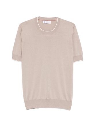 Brunello Cucinelli Brunello Cucinelli gebreid katoenen T-shirt
