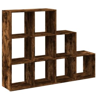Berkfield Home Room Divider Bookcase 4-Tier Old Wood 131.5x29x131.5 cm Wood in Brown