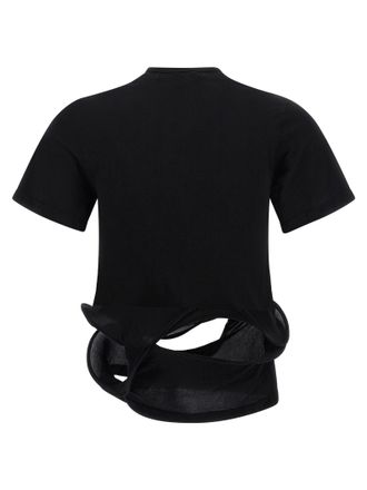 Junya Watanabe Sculptural Hem with Wire Structure T-shirt - Black