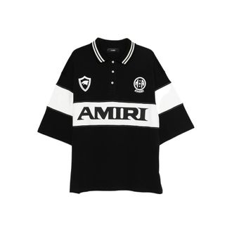 Amiri Stripe-detail Logo Polo Shirt