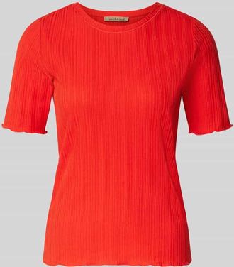Smith & Soul T-Shirt mit Rundhalsausschnitt und Wellensaum in Rot, Größe XXL