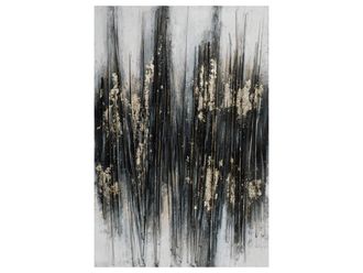 Schubiger M&ouml;bel Bild Farbkomposition in Braun Weiss mit Goldenen Akzent