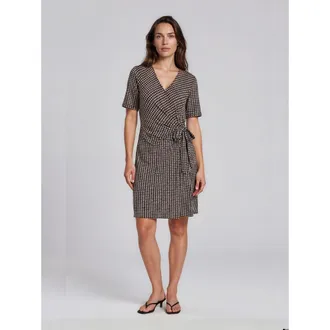 Masai MaGavros V-Neck Printed Wrap Dress in Black at Nordstrom, Size X-Small
