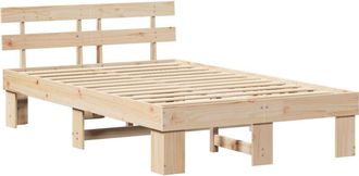 vidaXL Vidaxl - Estructura De Cama Marr&oacute;n 120 X 190 Cm Madera Maciza De Pino