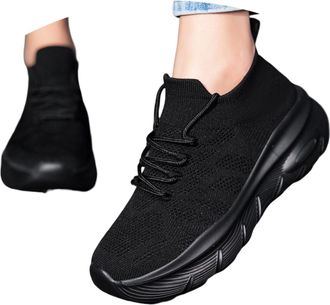 Generic Sports Shoes Womens Casual Shoes Summer Mesh Lace Up Jogging Shoes Breathable Running Shoes Plain Lightweight Trainers Gym Shoes Street Trainers Train