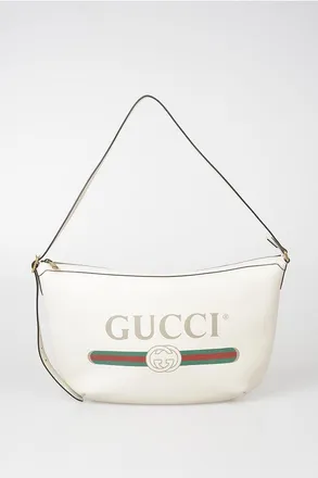 Gucci Borsa a Spalla in Pelle Martellata con Logo taglia Unica