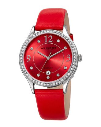 Akribos XXIV Akribos Xxiv Womens Leather Watch
