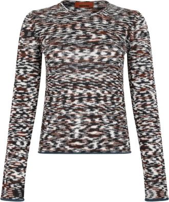 Missoni Vlam Patroon Crew Neck Sweater - Dames - Cashmere truien - Veelkleurig - S - Wol - Truien & Vesten
