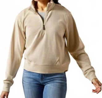 Ariat High Noon 1/2-Zip Sweatshirt In Oatleal Heather