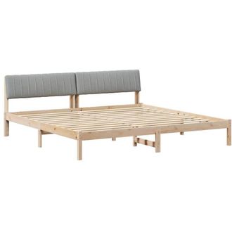 vidaXL Estructura De Cama Marr&oacute;n Y Gris Claro 150 X 200 Cm Vidaxl