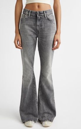 Acne Studios 2025 Gothik High Waist Fitted Bootcut Jeans in Washed Black at Nordstrom, Size X-Small