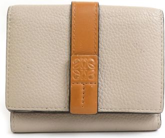 Loewe Brown Grayish Leather Wallet (Tri-Fold) (Pre-Owned)