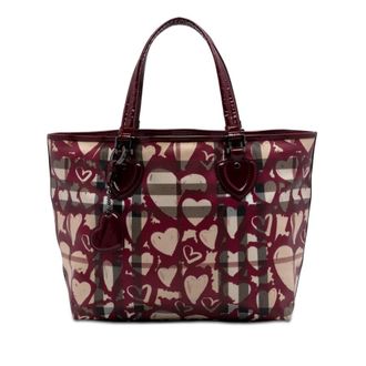 Burberry Pre-owned Burberry House Check Coated Canvas Hearts Gracie Tote Ladies HGCI4WAY9GEYDVT1