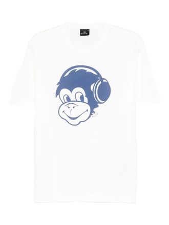 Paul Smith monkey-print T-shirt - men - Cotton - M - White