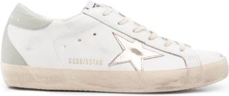 Golden Goose Grey Super-Star Leather Sneakers