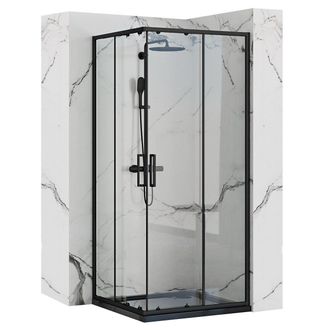 Rea Rea - Mampara De Ducha Punto Black 90x90