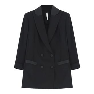 Imperial Blazers, female, Black, Size: 2XS Giacca Doppio Petto