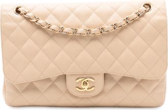 Chanel Tweedekans Jumbo Classic Kaviaar Dubbele Flap