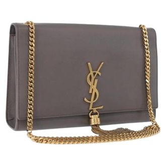 Saint Laurent Pre-owned Vintage Shoulder Bag - Dames - Pre-owned - Grijs - Maat: ONE Size Leer