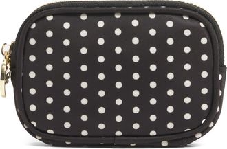 Stoney Clover Lane Micro Dot Print Nylon Pouch in Small Dot Black Base at Nordstrom