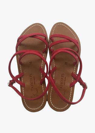 K.Jacques Womens Talara Sandal In Brown/red