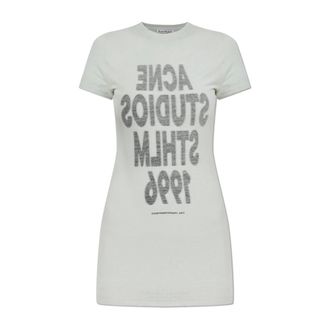 Acne Studios T-Shirts, female, Gray, Size: M Layered Jersey T-shirt