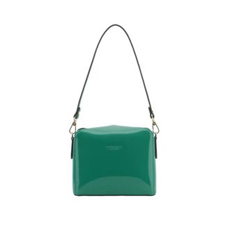 Pourchet Tassen, Dames, Groen, ONE Size, Leer, Cassetta Schoudertas