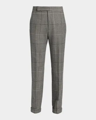 Tom Ford Men & apos;s Master Prince of Wales Wool Trousers