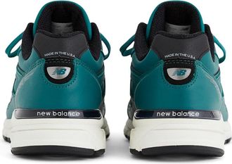 New Balance Mens Leather And Mesh Sneaker Teal