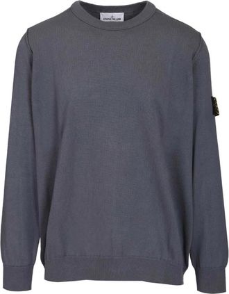 Stone Island Truien - Heren - Ronde hals truien - Grijs - 2XL - Katoen - Truien & Vesten