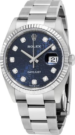 Rolex Datejust 36 Blue Jubilee Diamond Dial Ladies Oyster Watch 126234BLJDO