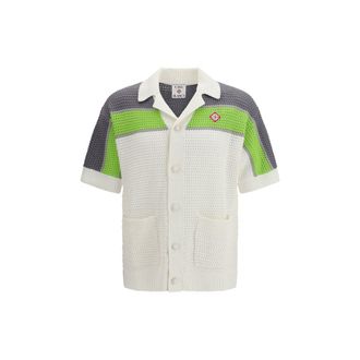 Casablanca White Cotton Shortsleeve Mens Shirt