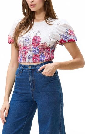 Cleobella Rya Short Sleeve Top In Camellia Print