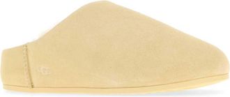 UGG Womens Cream Suede Elea Slippers Palebuttercup Flat Shoes