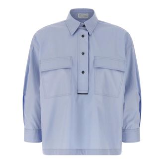 Brunello Cucinelli Dames, Blouses & Shirts, Blauw, Maat: XS Katoen
