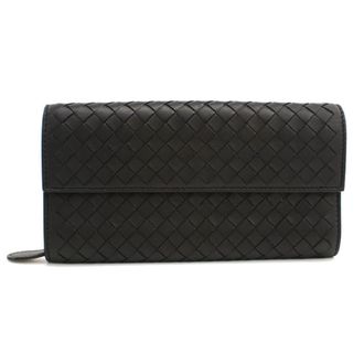 Bottega Veneta Black Leather Long Wallet (Bi-Fold) (Pre-Owned)