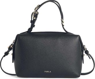 Furla Double Mini Black Leather Bag