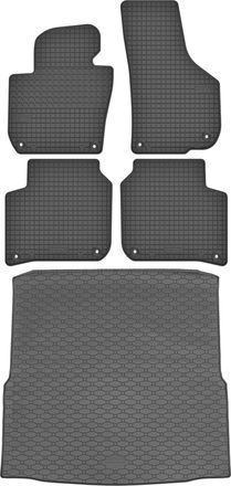 OEM Skoda Superb Ii Kombi De 2009 A 2015. Juego De Alfombrillas De Goma Para Coche Y Maletero