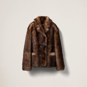 Miu Miu Double-breasted shearling jacket