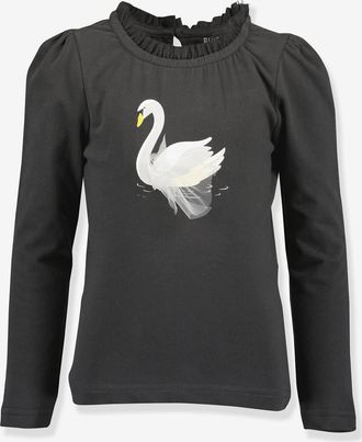 Blue Seven Mädchen Shirt mit Tüll-Details BLUE SEVEN anthrazit