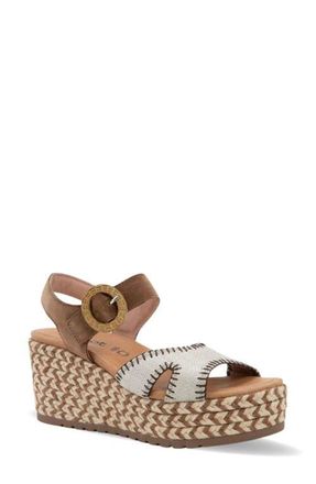 Naot Majorca Platform Sandal in Brown Cedar/Raffia at Nordstrom, Size 11Us