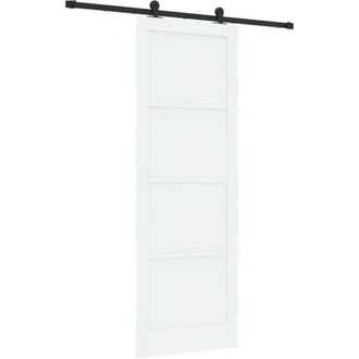 vidaXL Vidaxl - Juego De Puertas Correderas Manual Blanco Y Negro 83 X 232 Cm