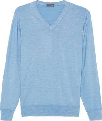 Drumohr Top in lana merino - Blu