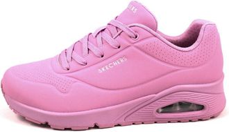 Skechers Womens Uno Stand on Air Sneaker, Pink Durabuck Mesh, 6.5 UK