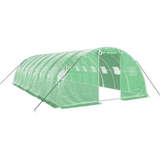 vidaXL Vidaxl - Invernadero Con Estructura De Acero Verde 32 M&sup2; 8x4x2 M