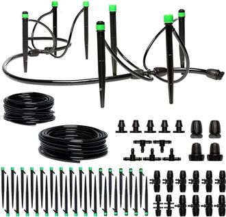 OEM Sistema De Riego Por Goteo - Sistema De Riego Ajustable De Primera Calidad Para Jardines, Parterres Elevados - Kit Completo De Riego Por Goteo Con Eye