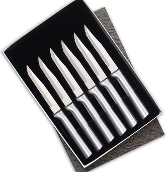 Rada 6 Piece Serrated Steak Knives Set with Gift Box