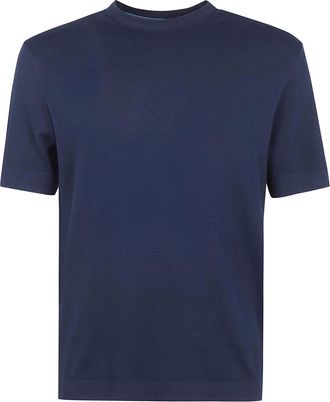 Paul Smith Tops, Heren, Blauw, XL, Integrated Rib T-Shirt