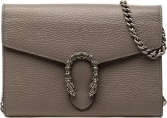 Gucci Pre-owned Wallet on Chain - Dames - Vintage Schoudertas - Bruin - ONE Size - Leer - Vintage