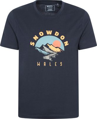 Mountain Warehouse Snowdon Mens Short-Sleeved T-Shirt - UV Protect Max, Lightweight - Summer Exploring & Outdoors Navy XL